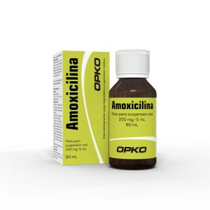 Amoxicilina infantil 250 mg/5ml jarabe x 60 ml