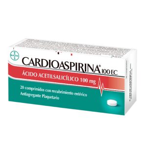 Cardioaspirina 100 mg x 20 comprimidos recubiertos