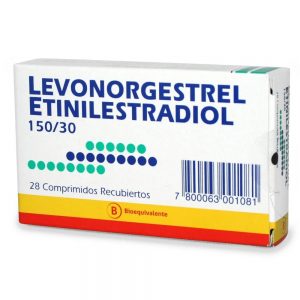 Levonorgestrel/etinilestradiol x 28 com recubiertos