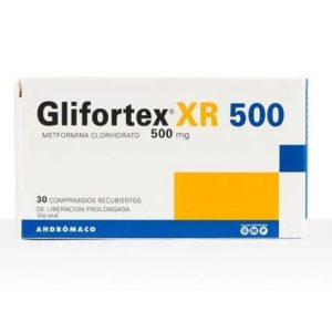 Glifortex XR 500 mg 30 Comprimidos Liberación Prolongada