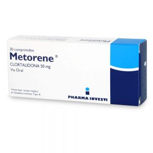 Metorene Clortalidona 50 mg 30 Comprimidos