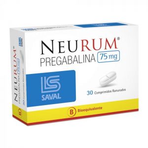 Neurum Pregabalina 75 mg 30 Comprimidos Ranurados