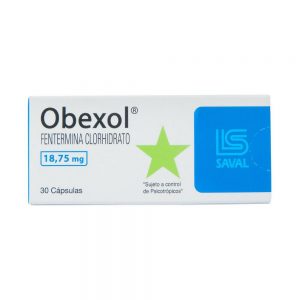 Obexol Fentermina 18,75 mg 30 Cápsulas