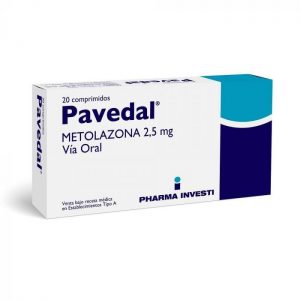 Pavedal Metolazona 2,5 mg 20 Comprimidos