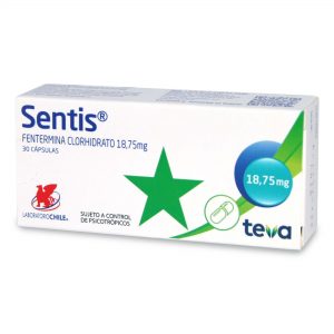 Sentis Fentermina 18,75 mg 30 Cápsulas