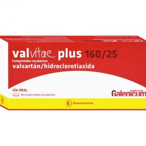 Valvitae Valsartán 160 25 mg 28 Comprimidos Recubiertos
