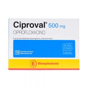 Ciproval Ciprofloxacino 500 mg 10 Comprimidos