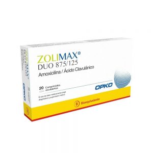 Zolimax Duo 875/125 Amoxicilina 875 mg 20 Comprimidos
