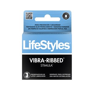 LIFESTYLES Preservativos Vibra Ribbed Stimula x 3
