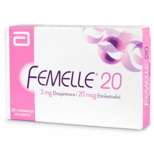 Femelle 20 Drospirenona 3 mg Etinilestradiol 20 mcg 28 Comprimidos Recubiertos