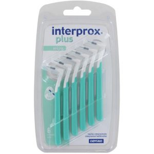 INTERPROX Cepillo Dental Interproximal Plus Micro 0,9 mm Pack con 6 Unidades