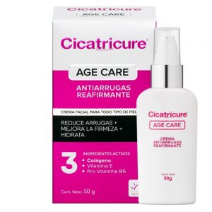 CICATRICURE Age Care Crema Facial Antiarrugas Reafirmante Todo Tipo de Piel 50 grs